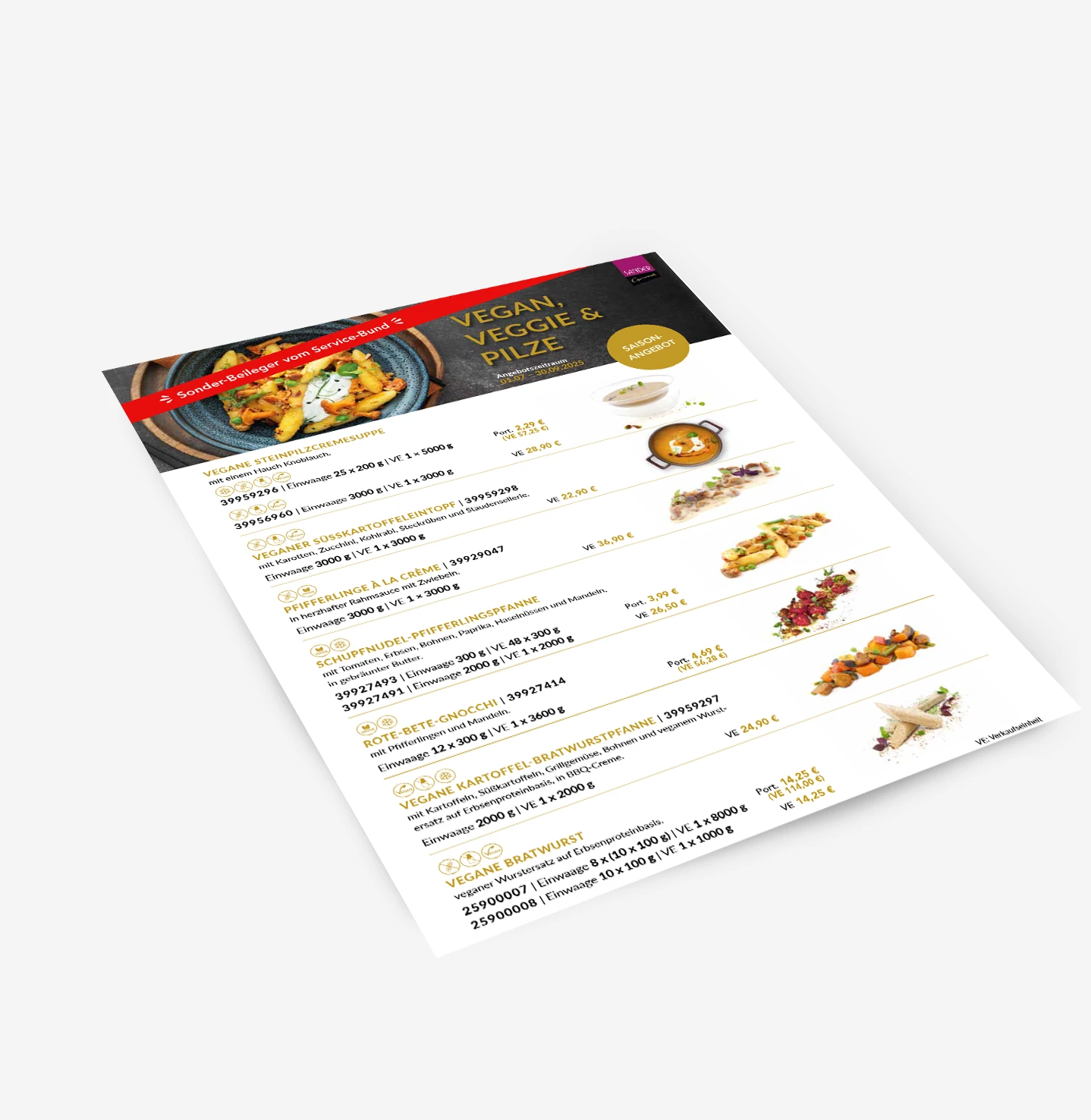 Entdecken Sie unser rein digitales Saisonangebot “Vegan, Veggie und Pilze” – randvoll mit innovativen, pflanzlichen Genussideen für die moderne Küche. Entdecken Sie unser rein digitales Saisonangebot “Vegan, Veggie und Pilze” – randvoll mit innovativen, pflanzlichen Genussideen für die moderne Küche.