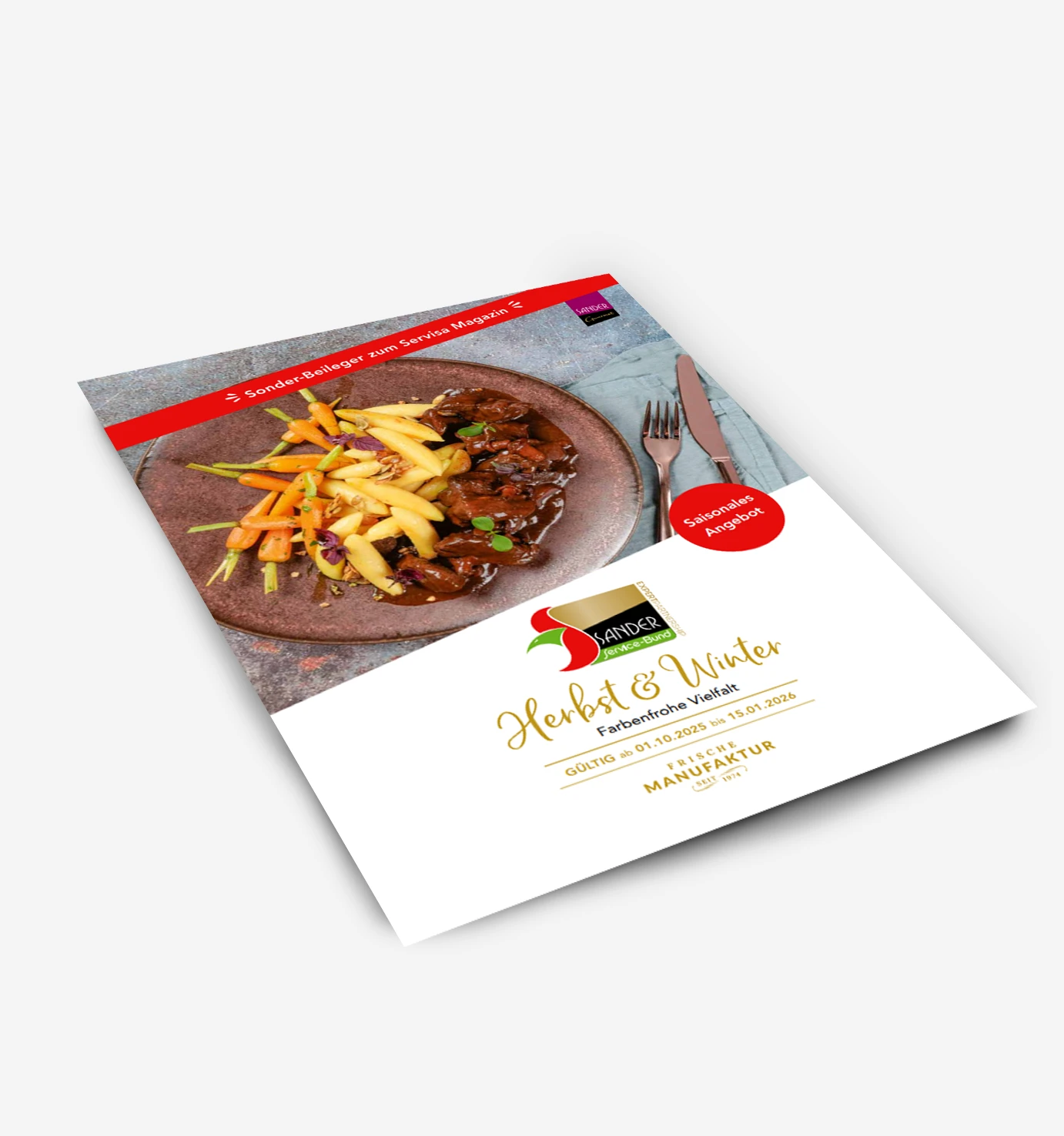 Von aromatischem Hirschedelgulasch über vegane Kürbis- und Steinpilzcremesuppen bis hin zu verführerischen Dessert-Highlights wie Tonkabohnen-Crème-Brûlée oder dem gefüllten Bratapfel. Frische, Vielfalt und Qualität – perfekt für Ihre saisonale Karte oder festliche Buffets. Von aromatischem Hirschedelgulasch über vegane Kürbis- und Steinpilzcremesuppen bis hin zu verführerischen Dessert-Highlights wie Tonkabohnen-Crème-Brûlée oder dem gefüllten Bratapfel. Frische, Vielfalt und Qualität – perfekt für Ihre saisonale Karte oder festliche Buffets.